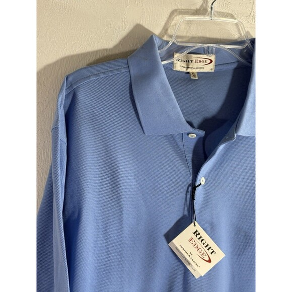 Right Edge, Fairway & Greene NWT Sky Blue Golf Men’s X L Polo 100% Cotton Shirt - Picture 5 of 11
